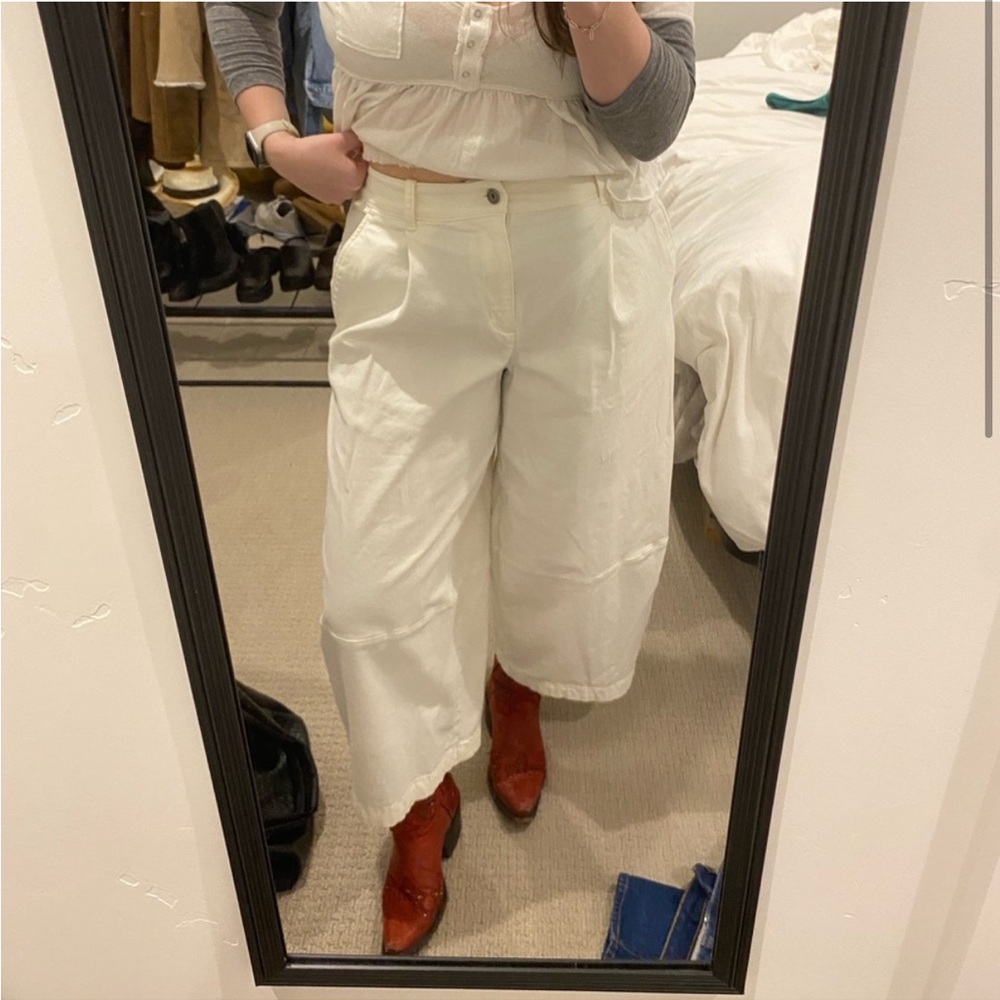 Maeve Wide-Leg Cropped Pants